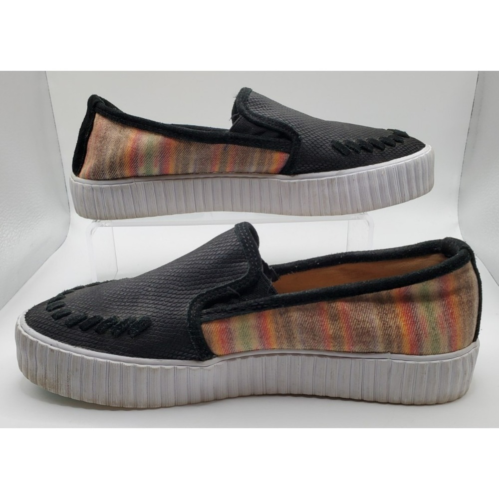 Reba by Justin RML080 Alice Platform Black Multi Color Stripe 8.5M Shoes
